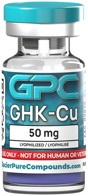 Glacier Pure Compounds GHK-Cu 50 mg research vial.